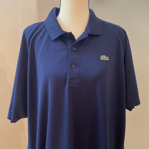 Mens Lacoste Sport Ultra Dry breathable short sleeve polo performance shirt blue - Picture 2 of 11